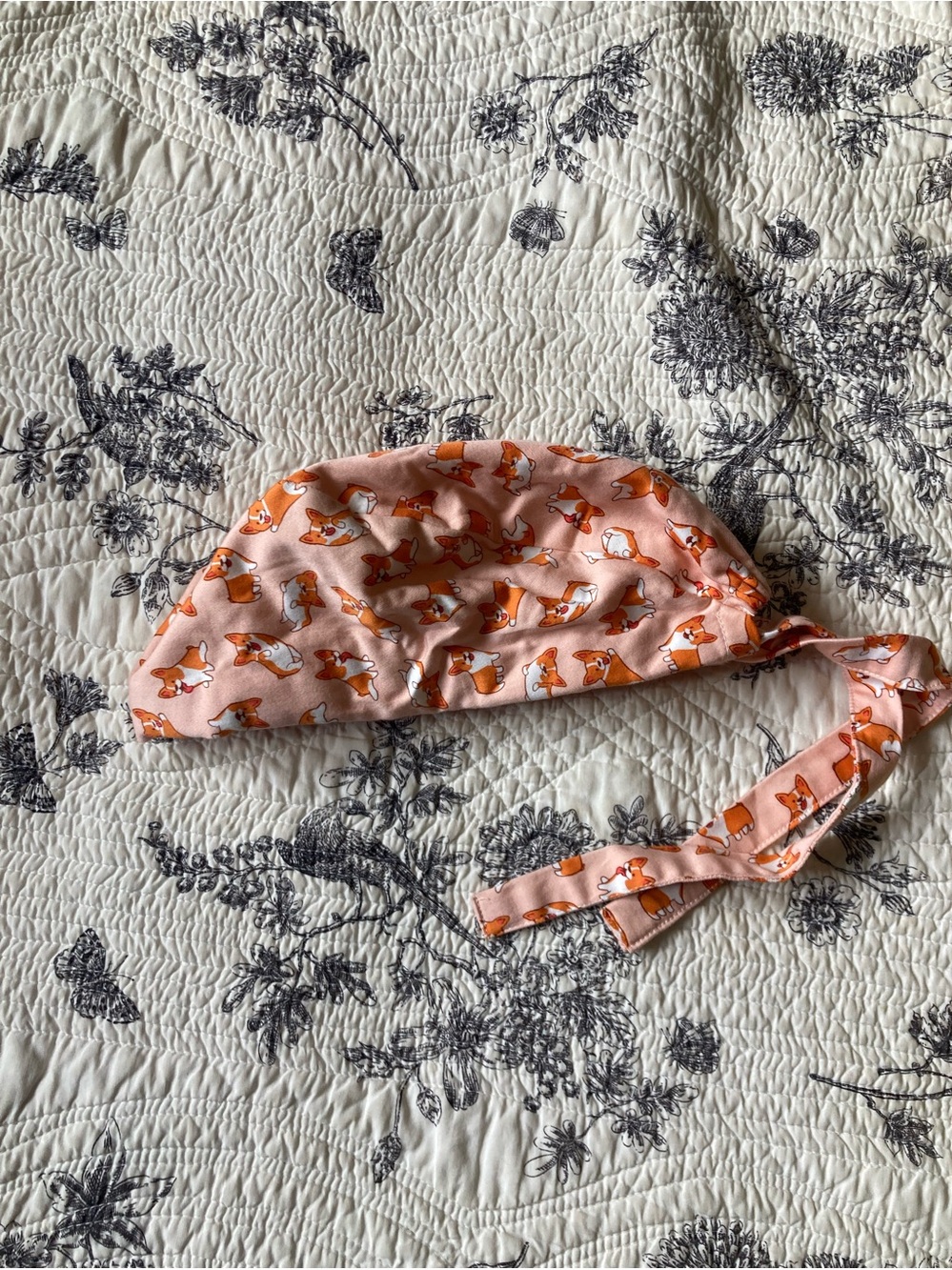 Dog print scrub cap ** hand made **